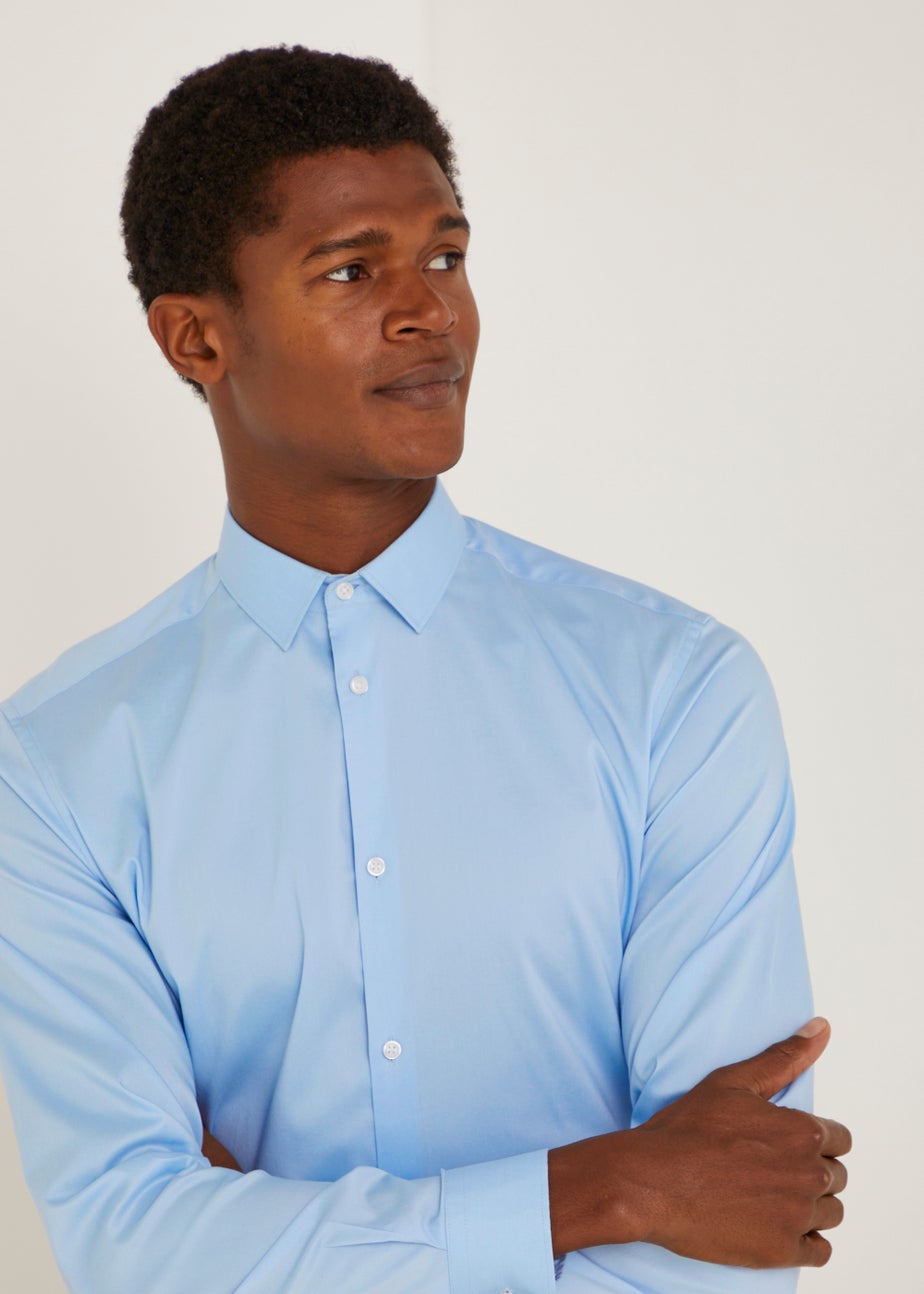 Taylor & Wright Blue Poplin Slim Fit Shirt