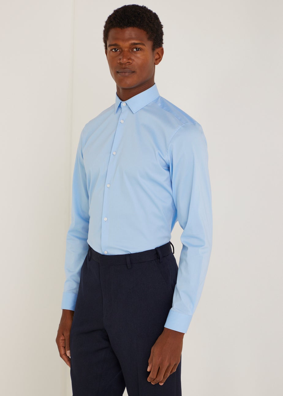 Taylor & Wright Blue Poplin Slim Fit Shirt