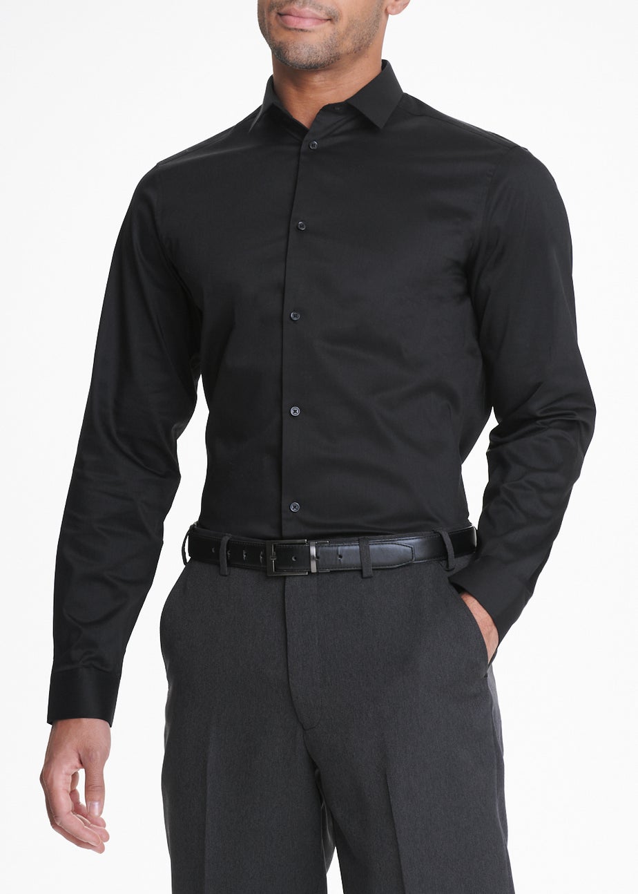 Taylor & Wright Black Poplin Slim Fit Shirt