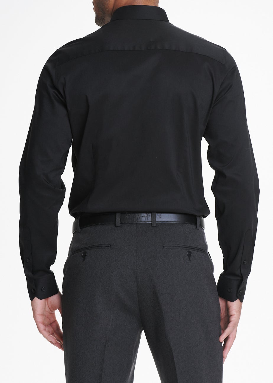 Taylor & Wright Black Poplin Slim Fit Shirt