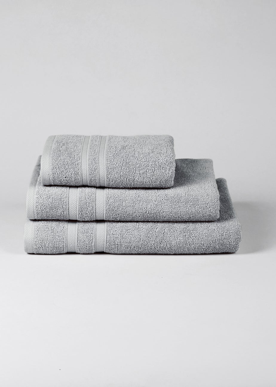 Grey 100% Cotton Towels