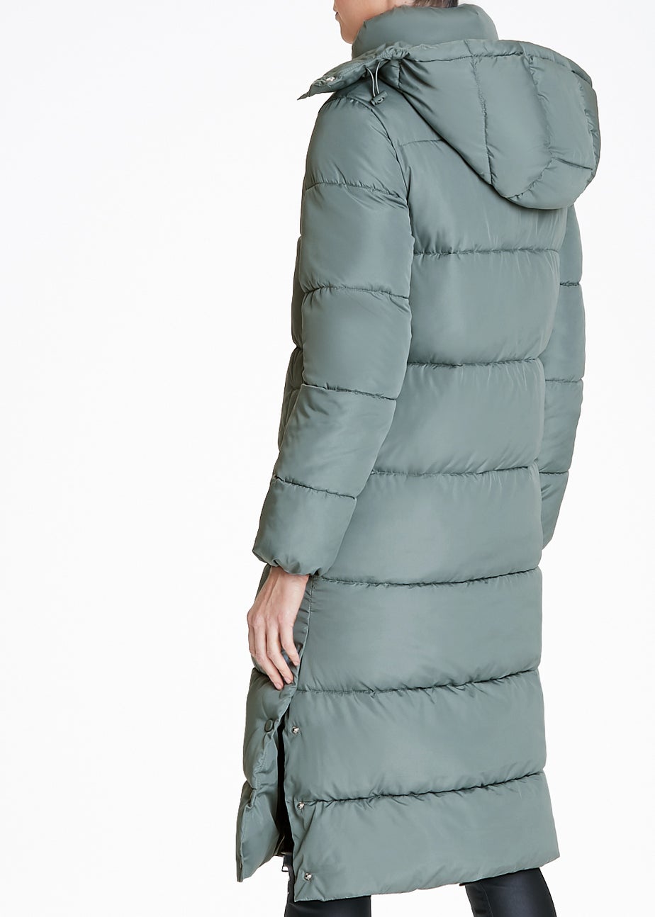 Green Super Long Padded Coat