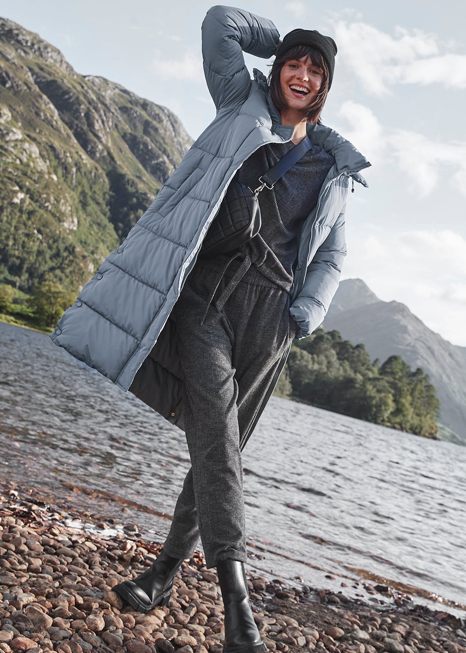 Green Super Long Padded Coat