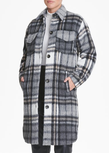 Long Check Shacket