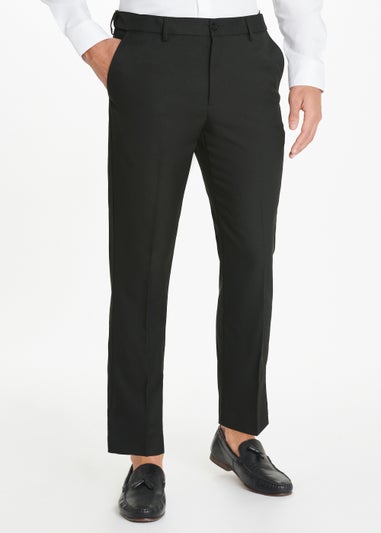 Farah Black Regular Fit Flexi Waist Trousers