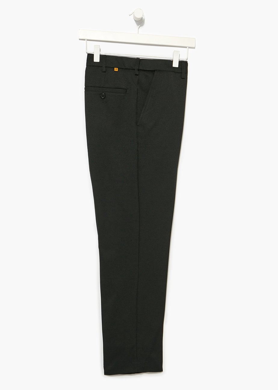 Farah Black Regular Fit Flexi Waist Trousers
