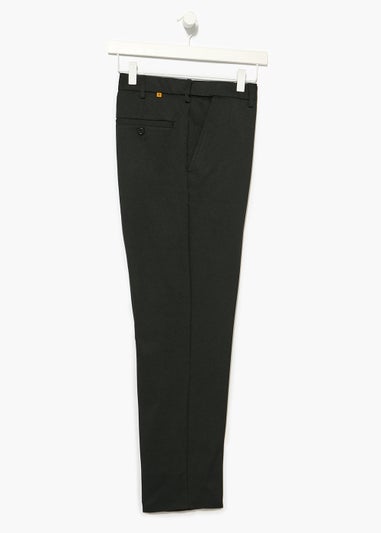 Farah Black Regular Fit Flexi Waist Trousers