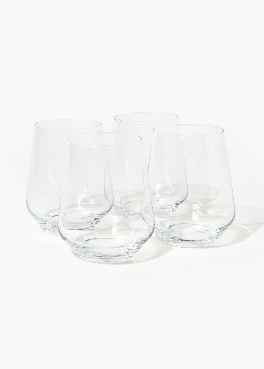 4 Pack Tumbler Glasses (10.5cm x 7.5cm)