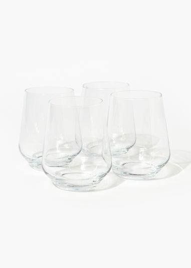4 Pack Tumbler Glasses (10.5cm x 7.5cm)