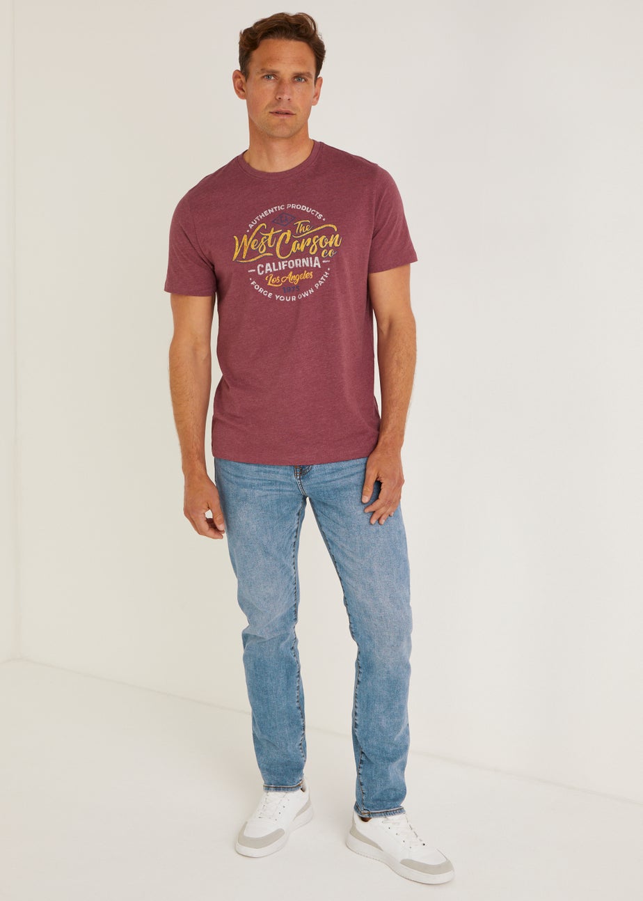 Mid Wash Stretch Slim Fit Jeans