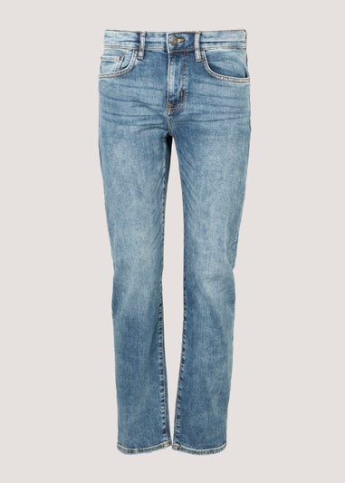 Mid Wash Stretch Slim Fit Jeans