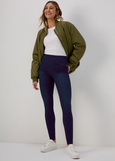 Rosie Dark Wash Push Up Jeggings (Long Length)