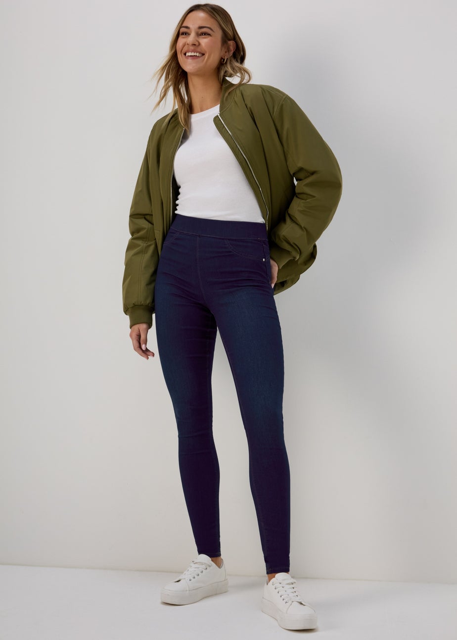 Rosie Dark Wash Push Up Jeggings (Long Length)