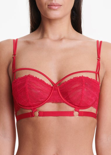 Red Strappy Non Padded Bra