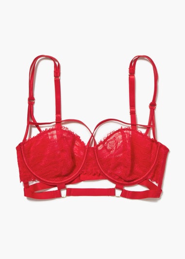 Red Strappy Non Padded Bra