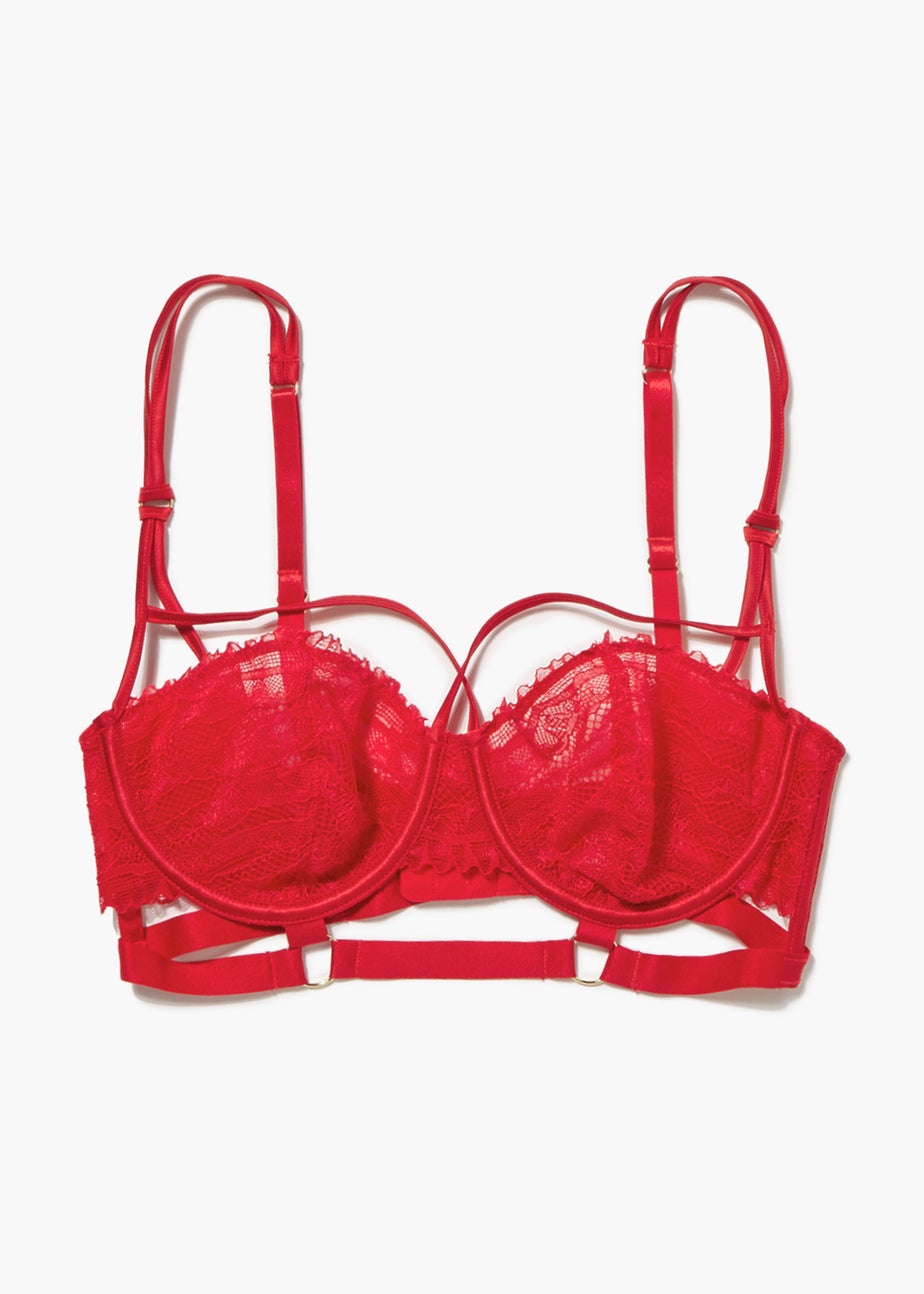 Red Strappy Non Padded Bra