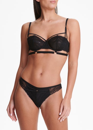 Black Strappy Non Padded Bra