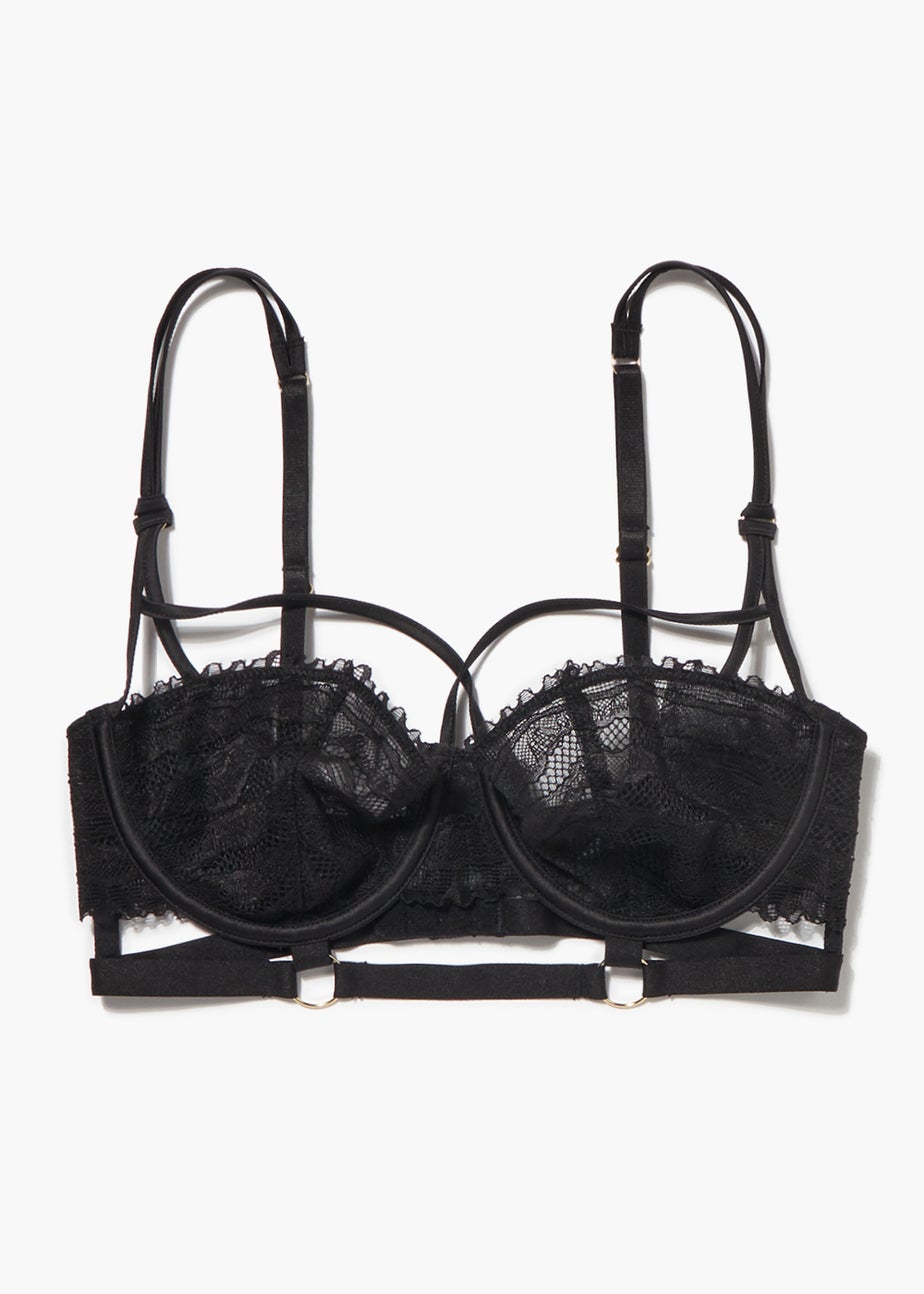 Black Strappy Non Padded Bra