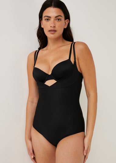 Black Wear Your Own Bra Control Bodysuit