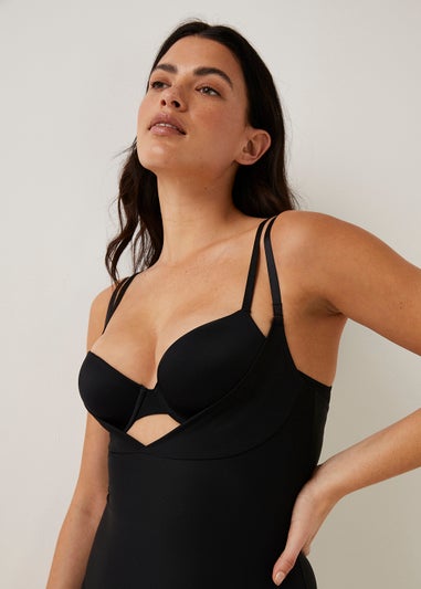 Black Wear Your Own Bra Control Bodysuit