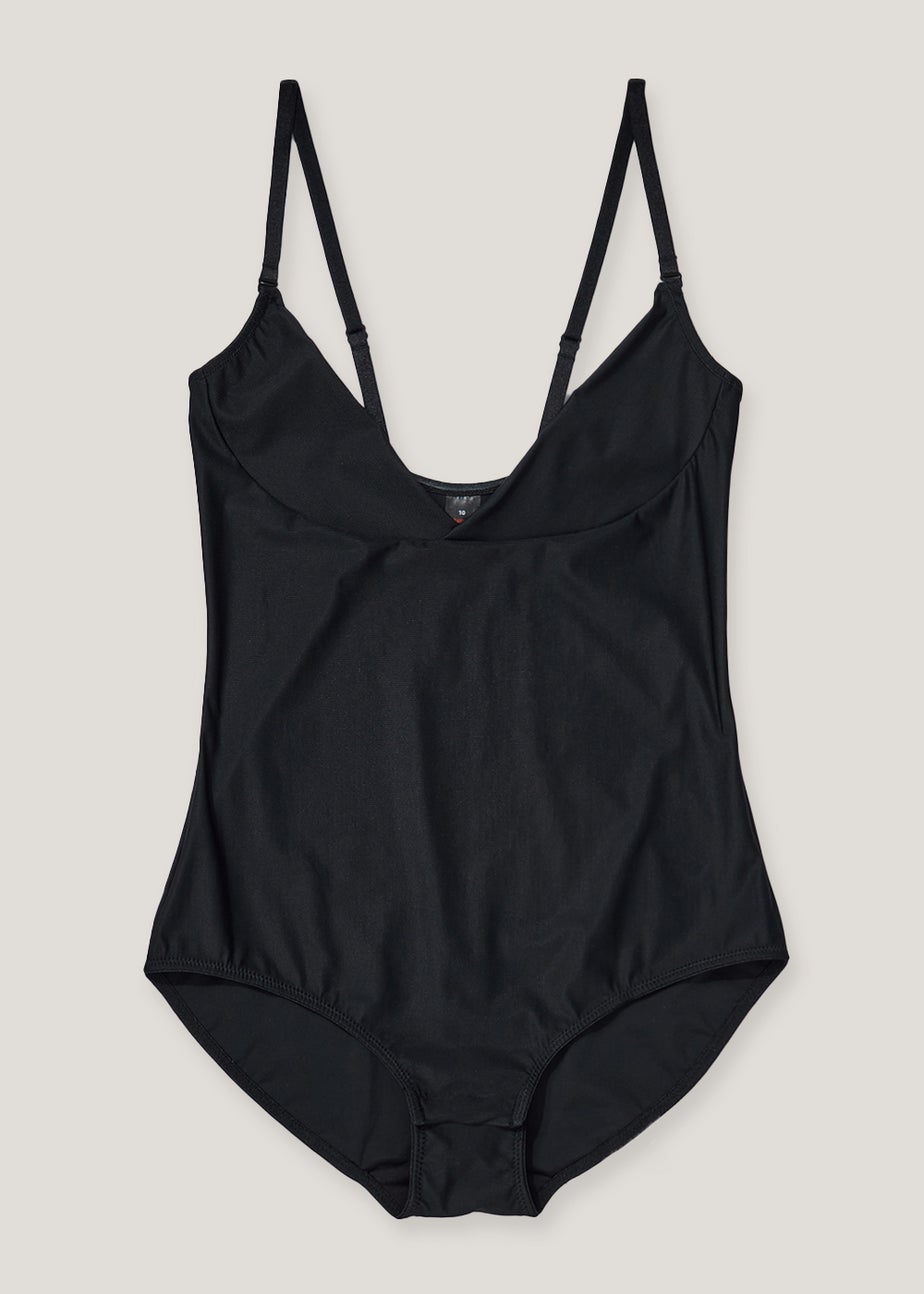 Black Wear Your Own Bra Control Bodysuit