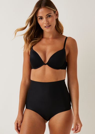 Black High Waisted Medium Support Control Knickers