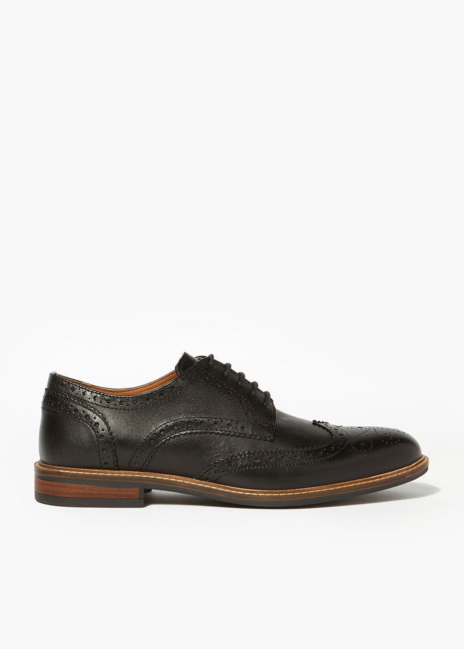 Black Leather Formal Brogues