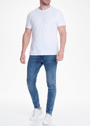 Mid Wash Stretch Super Skinny Jeans
