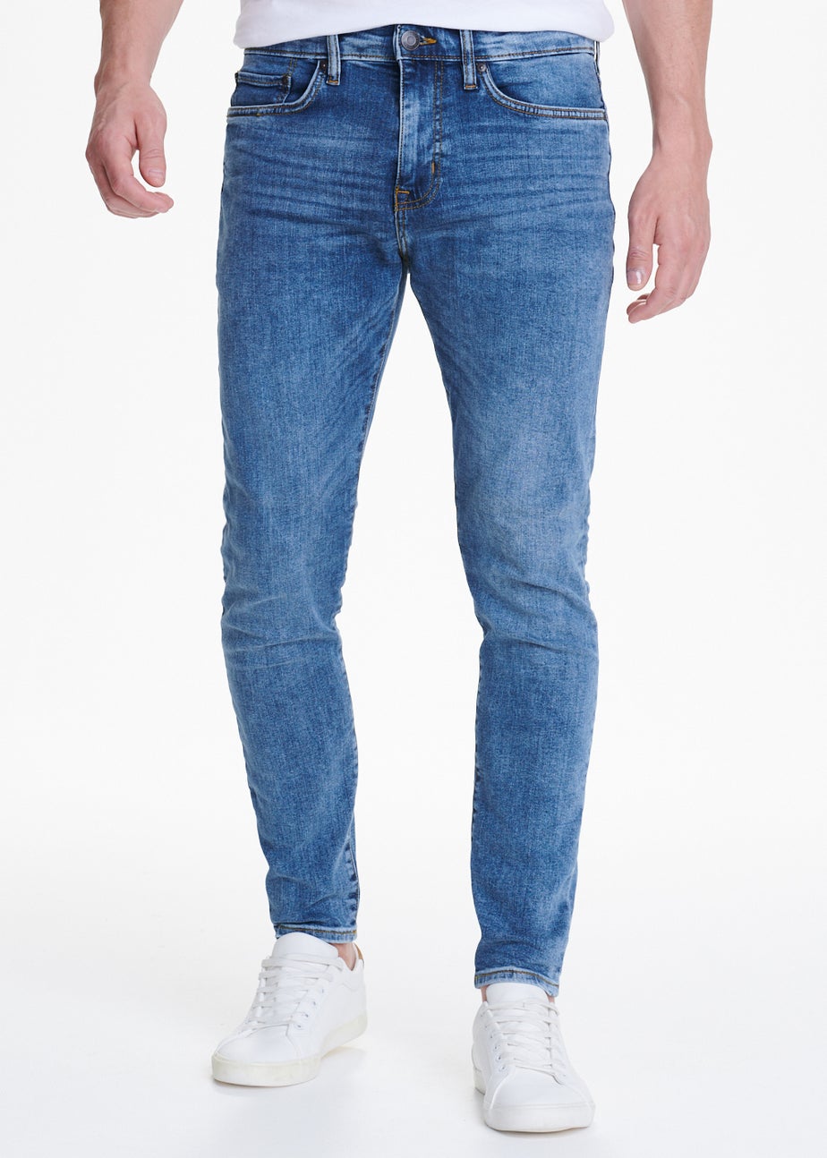 Mid Wash Stretch Super Skinny Jeans