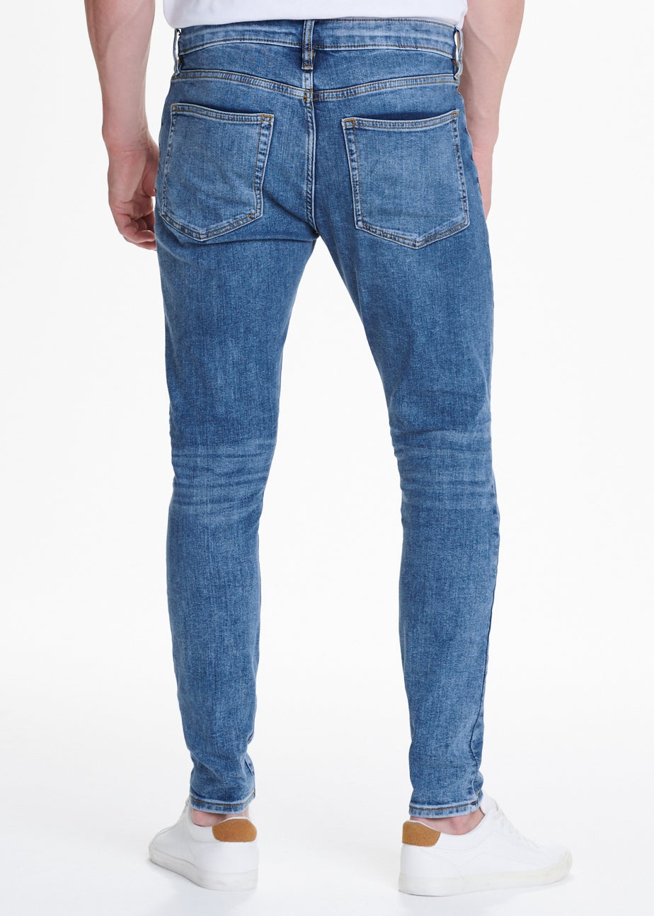 Mid Wash Stretch Super Skinny Jeans