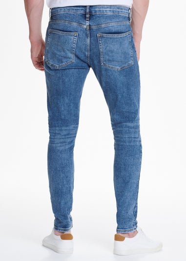 Mid Wash Stretch Super Skinny Jeans