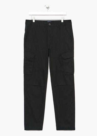 Black Basic Cargo Trousers