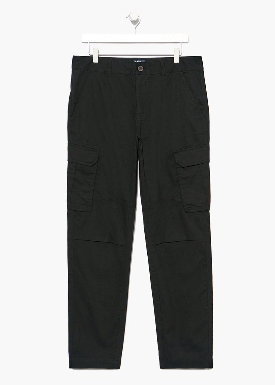 Black Basic Cargo Trousers