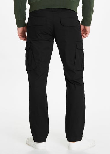 Black Basic Cargo Trousers