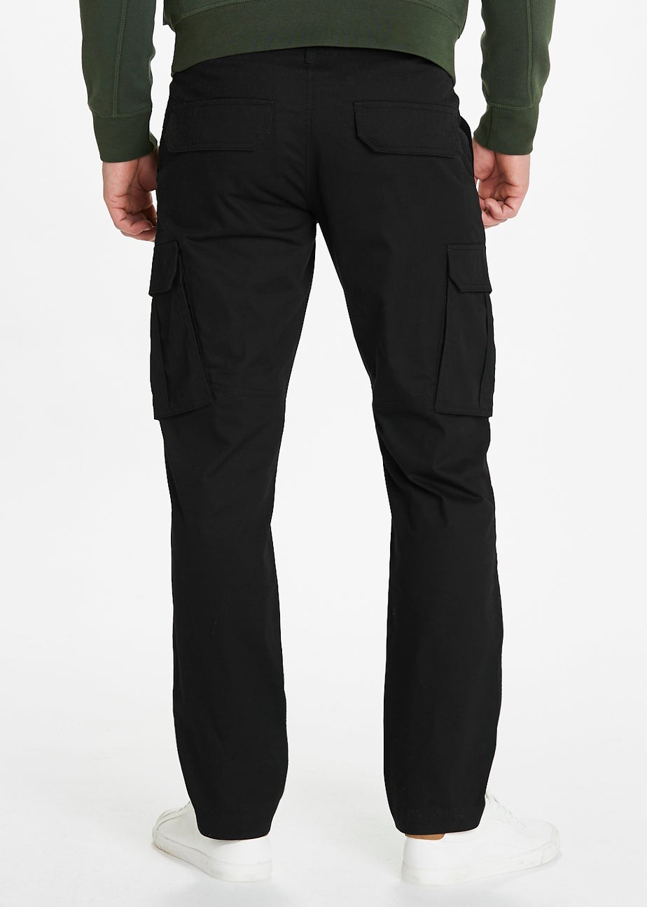 Black Basic Cargo Trousers