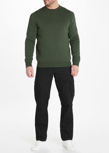 Black Basic Cargo Trousers