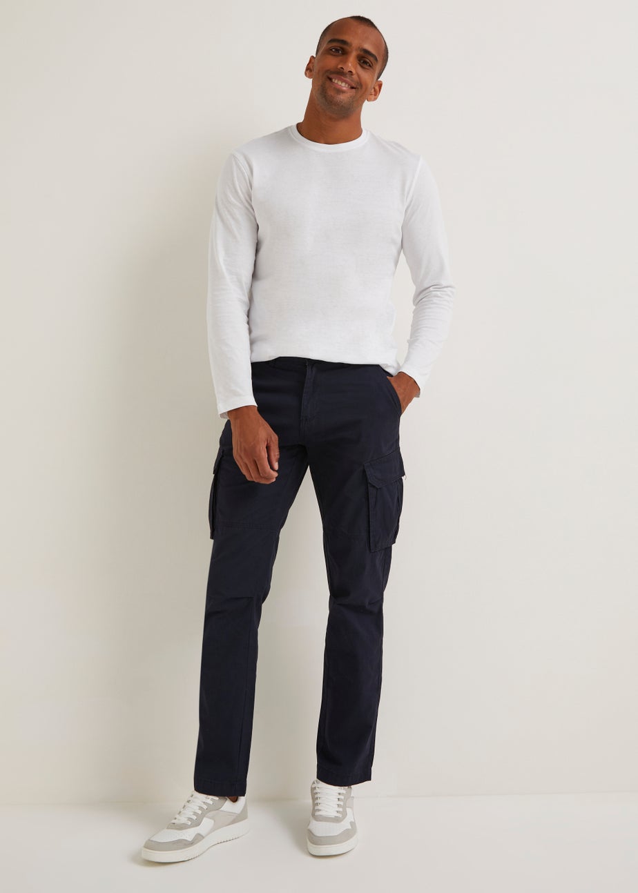 Navy Basic Cargo Trousers