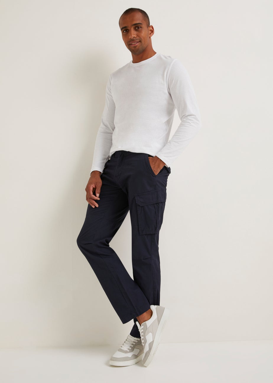 Navy Basic Cargo Trousers