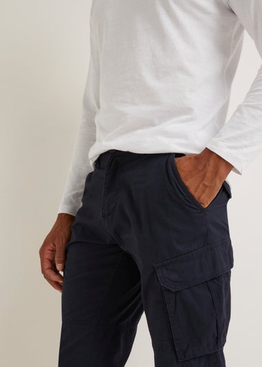 Navy Basic Cargo Trousers