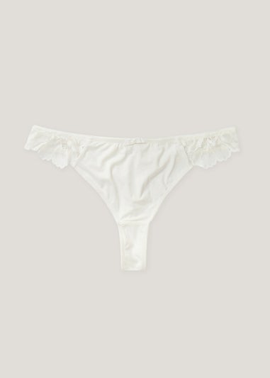 Cream Lace Thong