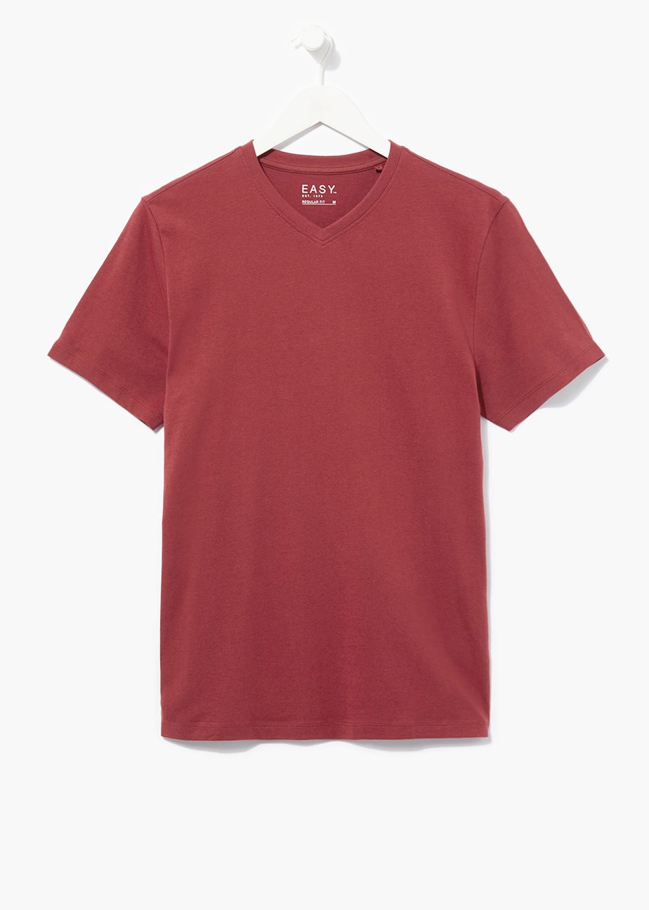Red Essential V-Neck T-Shirt