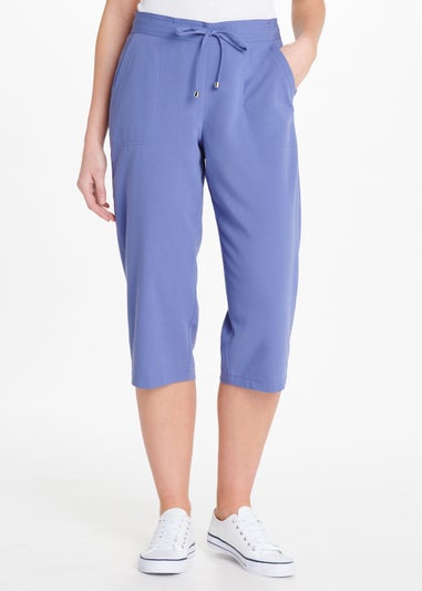 Blue Cropped Trousers