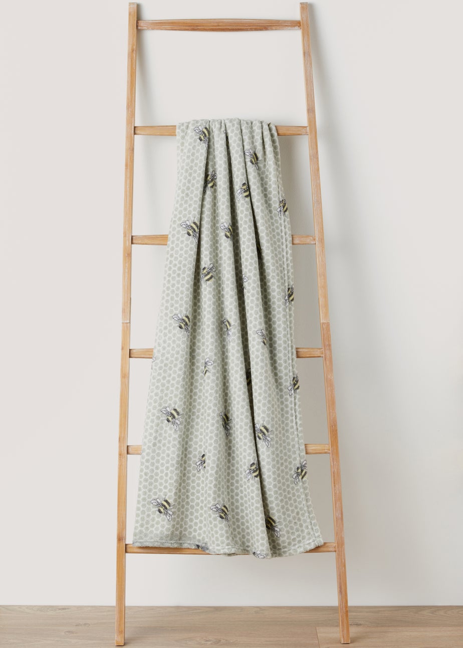 Honeycomb Bee Fleece Throw (150cm x 130cm)