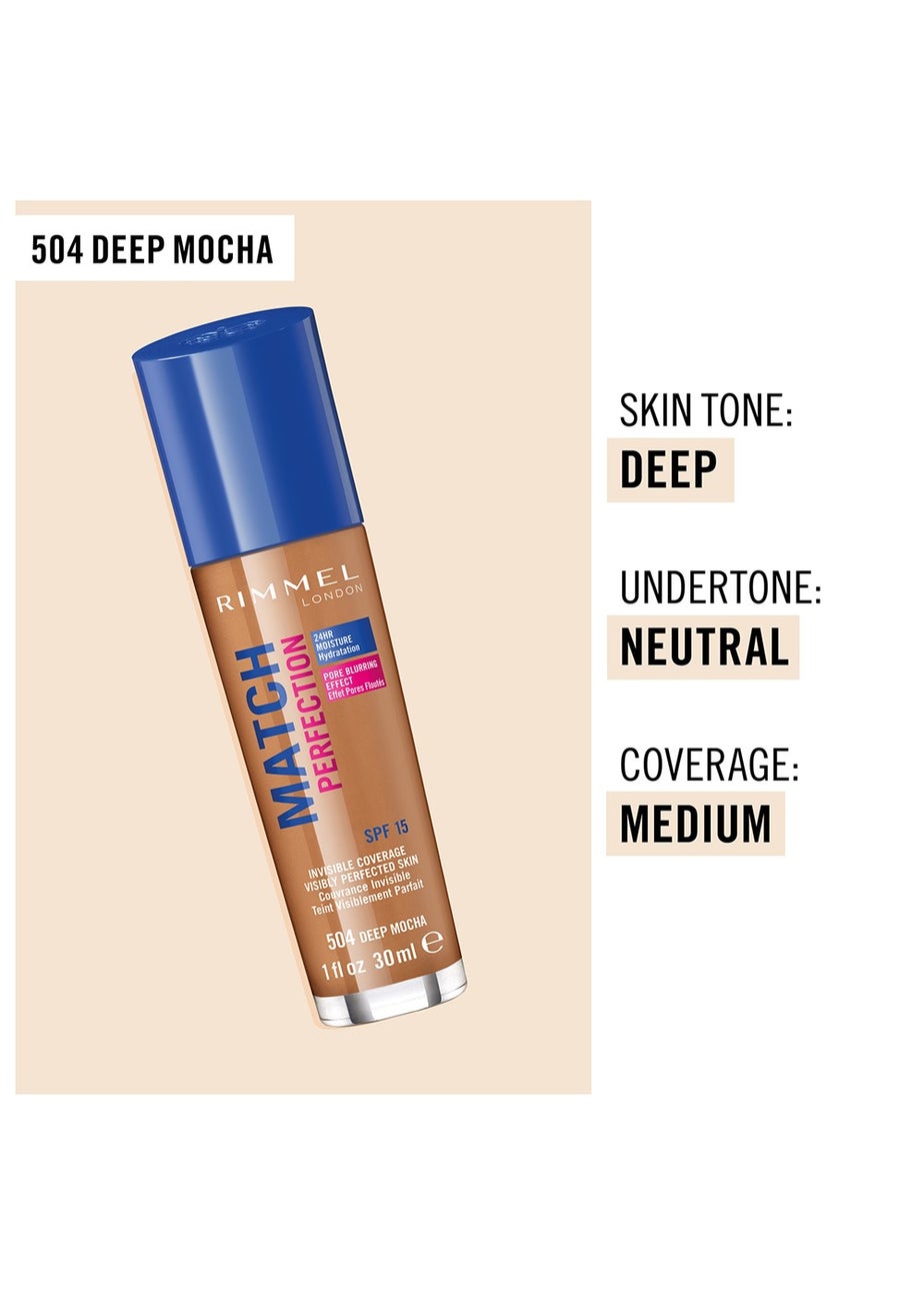 Rimmel London Match Perfection Foundation - Deep Mocha (30ml)
