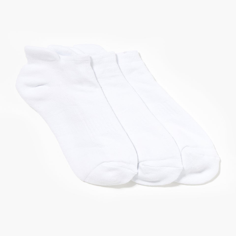 3 Pack White Blistereze Trainer Socks