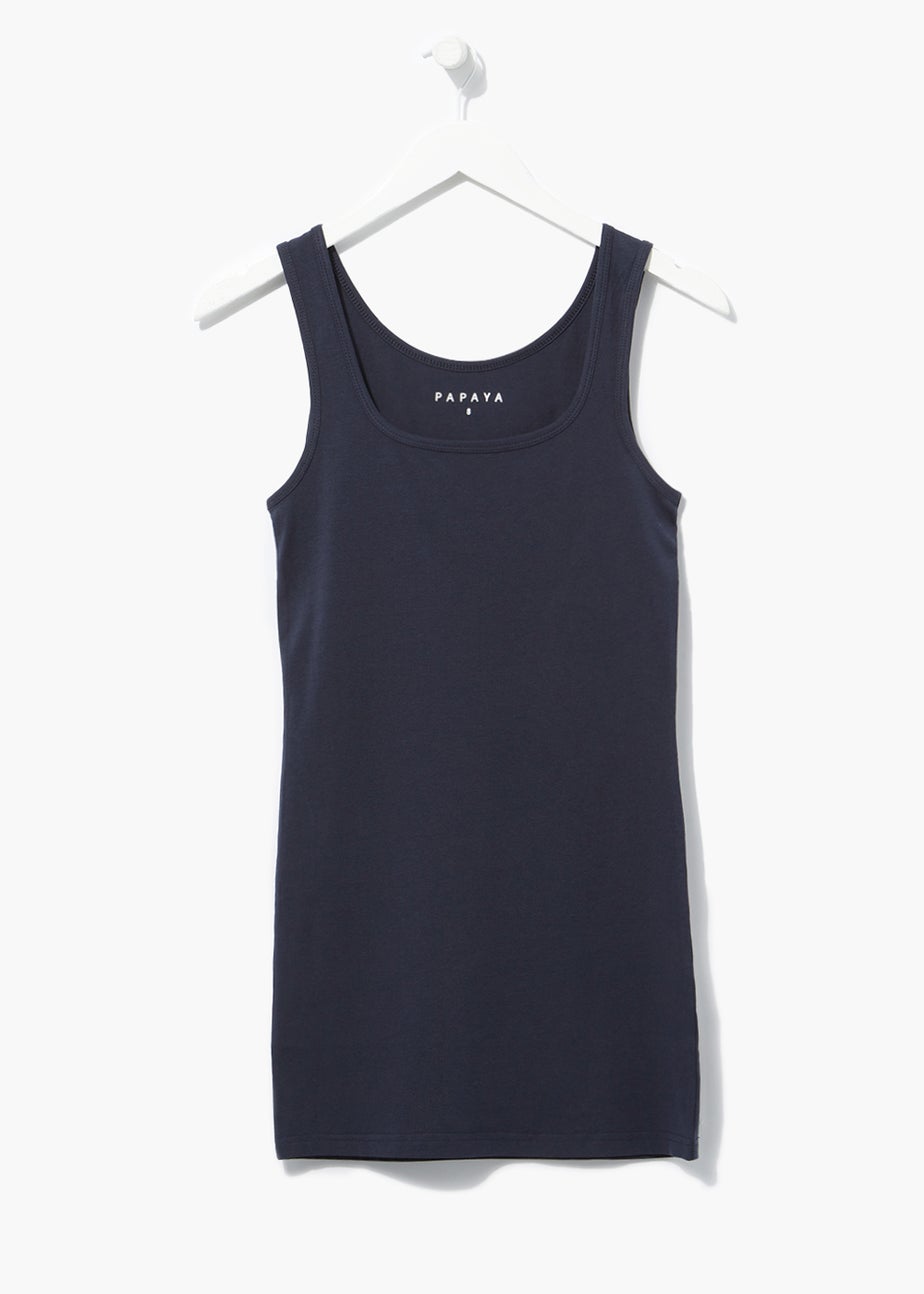 Navy Essential Longline Vest