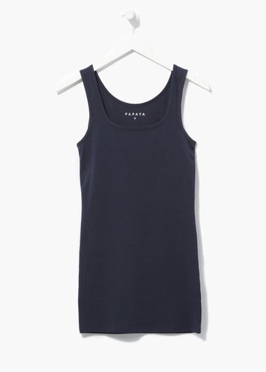 Navy Essential Longline Vest