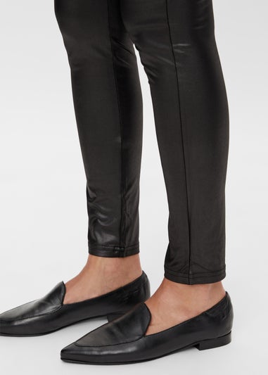 Mamalicious Maternity Black Wet Look Leggings