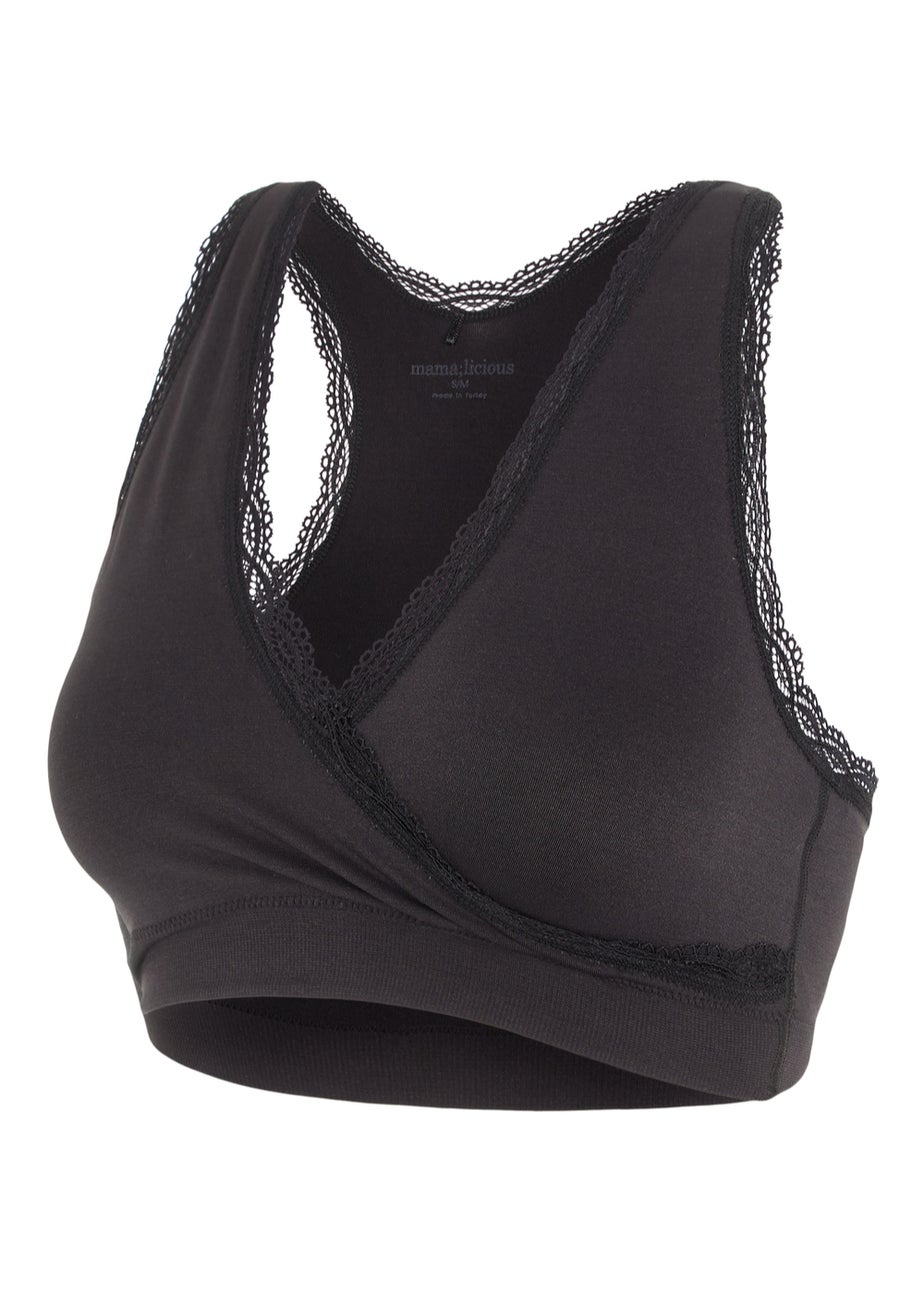 Mamalicious Maternity Black Seamless Nursing Bra