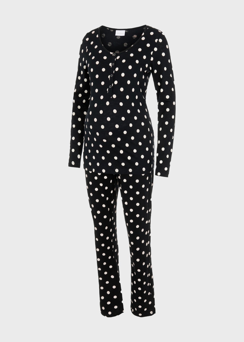 Mamalicious Maternity Spot Print Nursing Pyjama Set